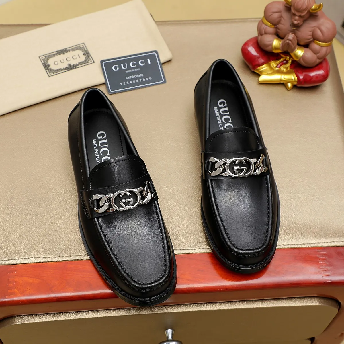 Men's men's shoes💰460💰💰Gucci official website men's business formal leather shoes updated💥Hong Kong counters synchronize new styles💥completely one-to-one replica shipment👍zero gap in counter quality 0⃣️made of imported cowhide on the outside+water-dyed🐂leather lining, color optional! Matching code 38-45